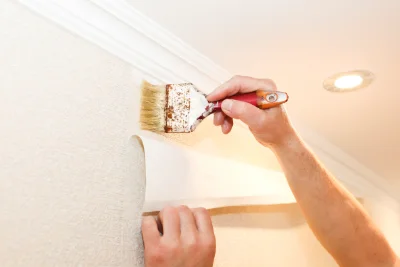 Pose de papier peint à Vignats — revêtements muraux et toiles de verre